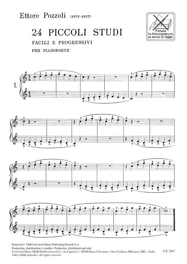 24 Piccoli Studi Facili E Progressivi - pro klavír